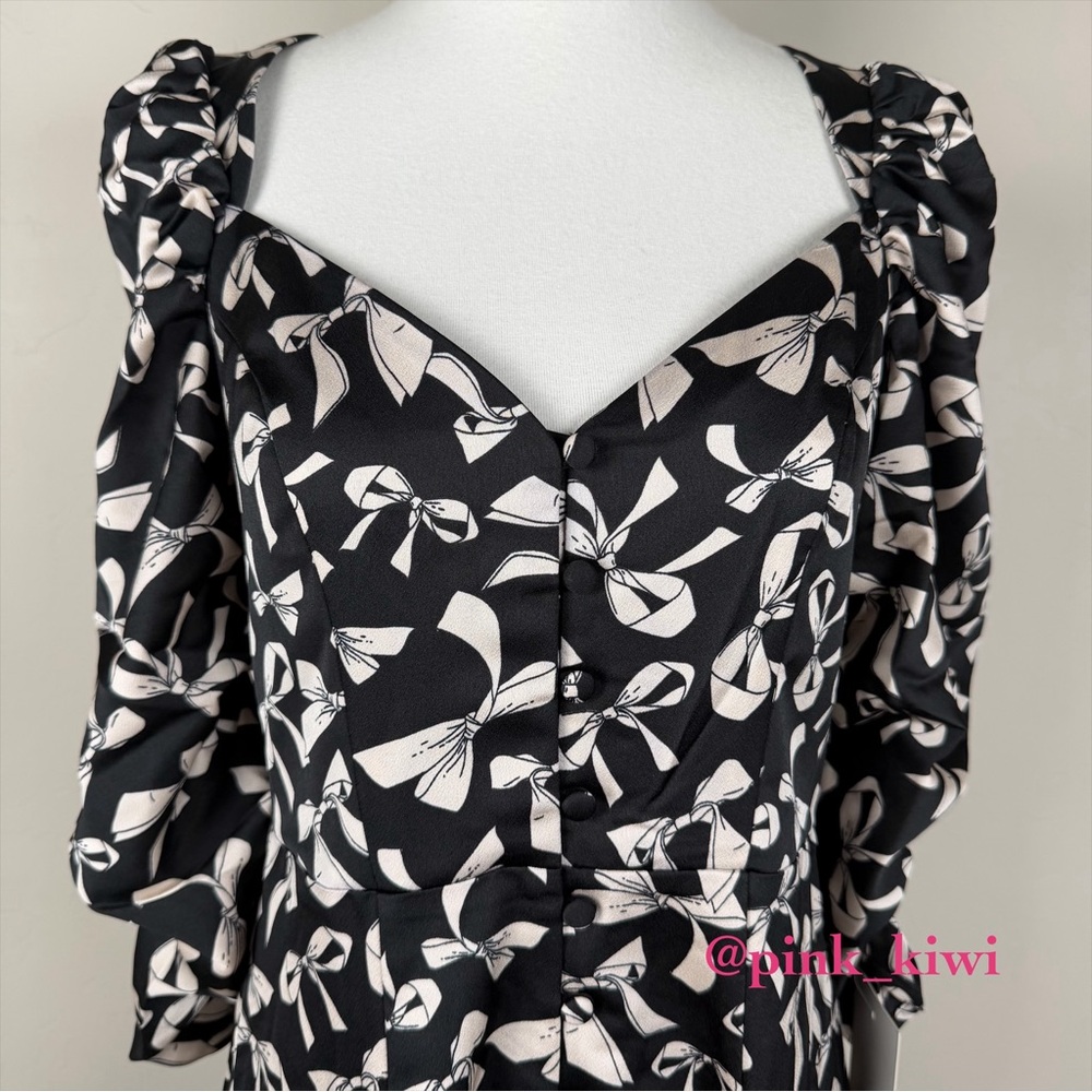 For Love & Lemons Angelica Bow Print Maxi Dress - Picture 3 of 17